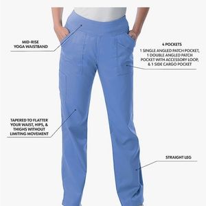 Landau Ceil Blue ProFlex Scrub Pants  NWT